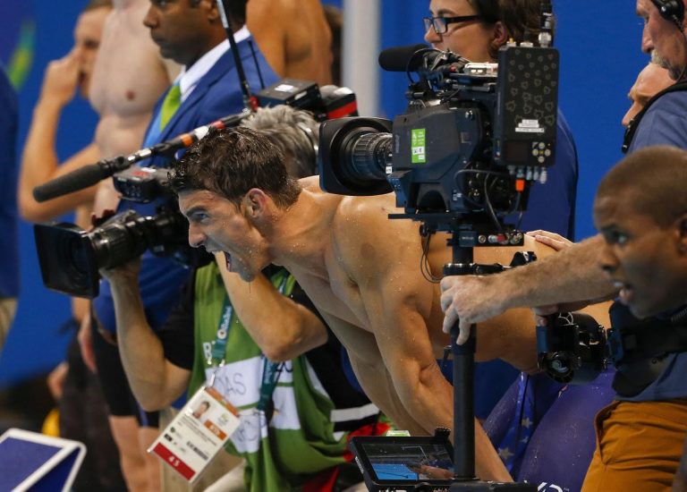 Michael Phelps - each Games was part of a three of history but the power of now was paramount at each of Phelps' campaigns. Photo by Patrick B. Kraemer