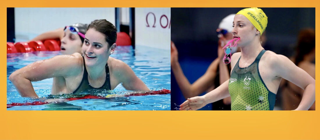 Kaylee McKeown, left, and Mollie O'Callaghan - by Delly Carr, courtesy of Swimming Australia