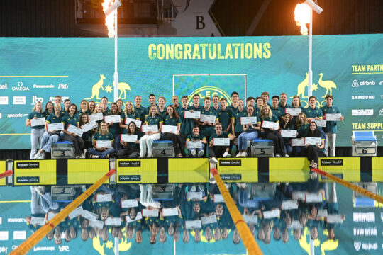 The Dolphins - The Australian swimming team for the Paris Olympic Games - by Delly Carr, courtesy of Swimming Australia