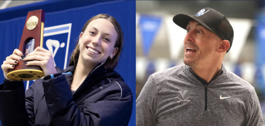 Gretchen Walsh and UVA coach Todd de Sorbo - courtesy of UVA