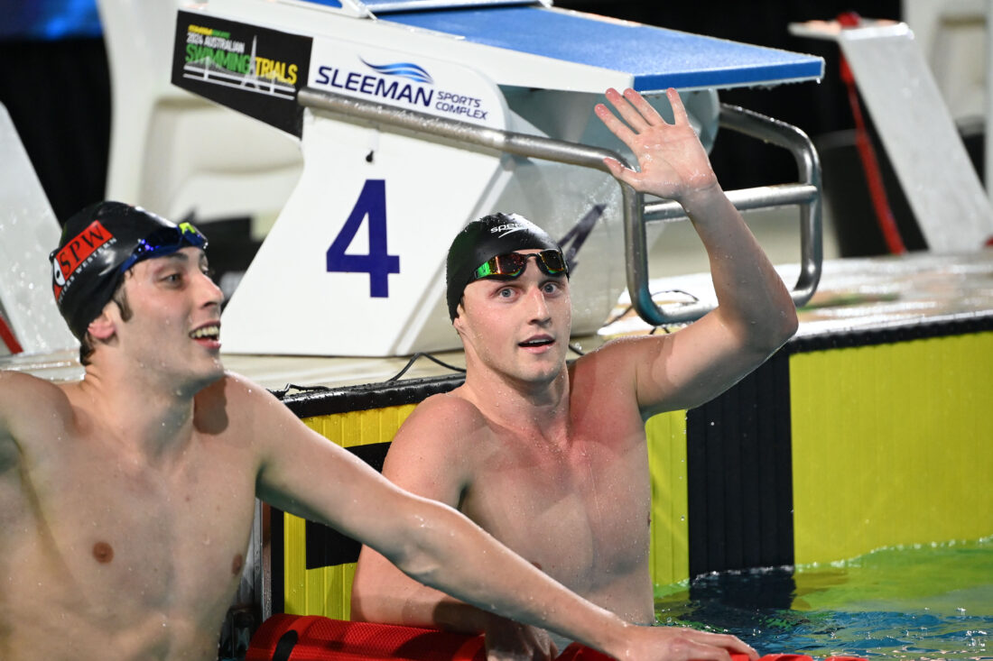 Elijah Winninton at 2024 Olympic trials in Brisbane, by Delly Carr, courtesy of Swimming Australia